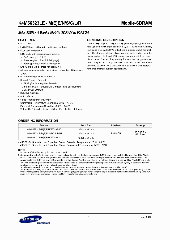 K4M56323LE-MR80_6639142.PDF Datasheet