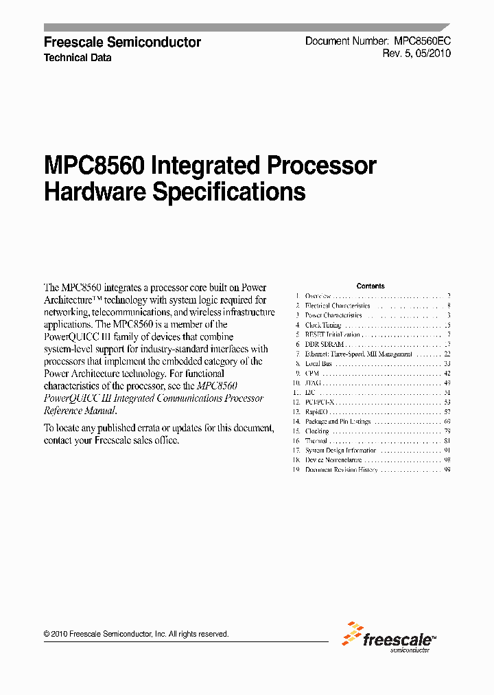 MPC8560CPX667JD_6646733.PDF Datasheet
