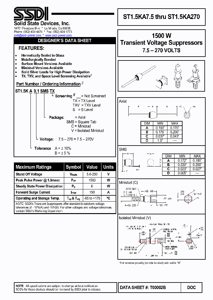 SOLIDSTATEDEVICESINC-ST15KB12VS_6662544.PDF Datasheet