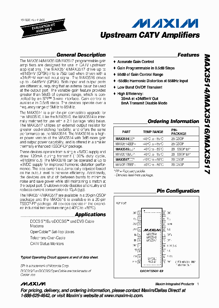 MAX3517EEP-T_6662601.PDF Datasheet