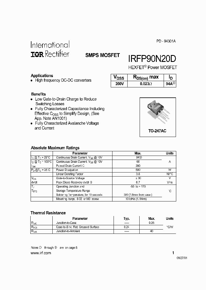 IRFP90N20D_6664098.PDF Datasheet