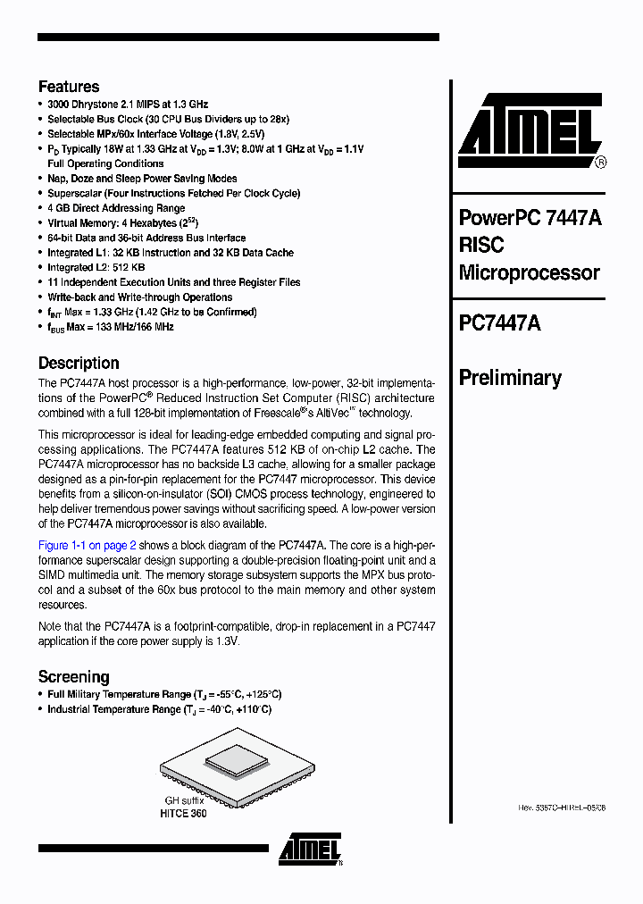 PC7447AVGH1167LC_6664578.PDF Datasheet