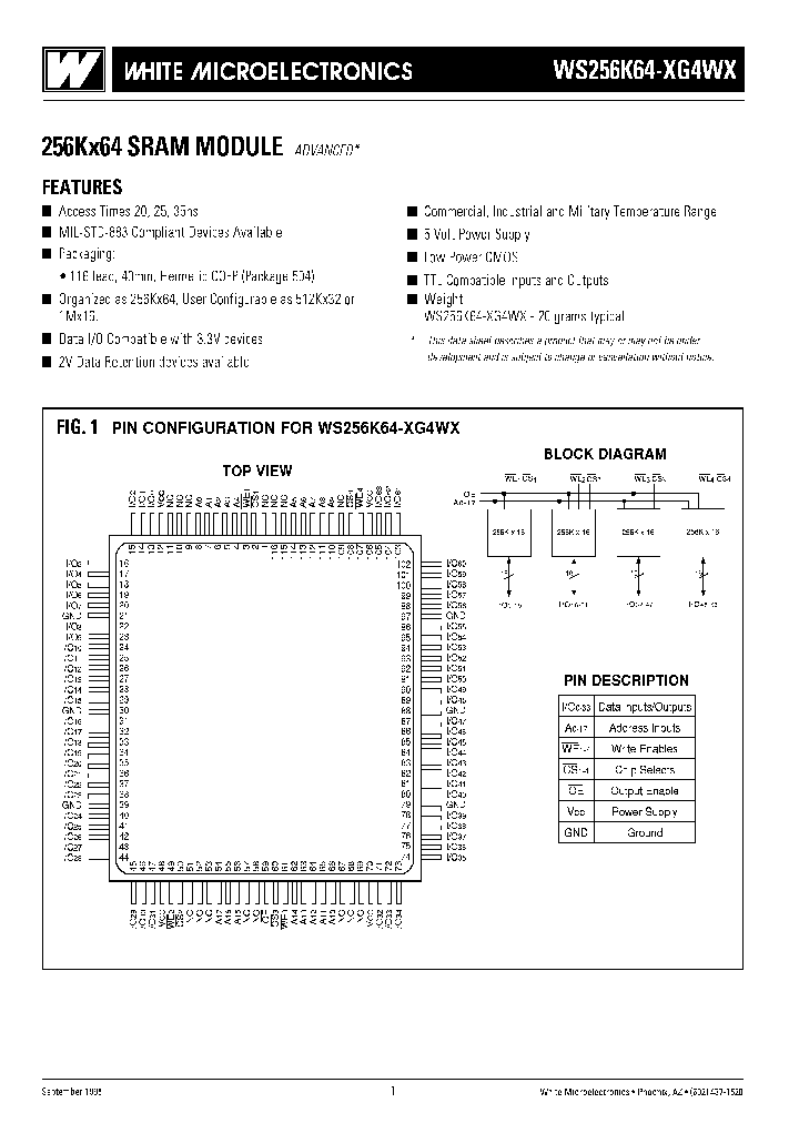 WS256K64-35G4WC_6674730.PDF Datasheet