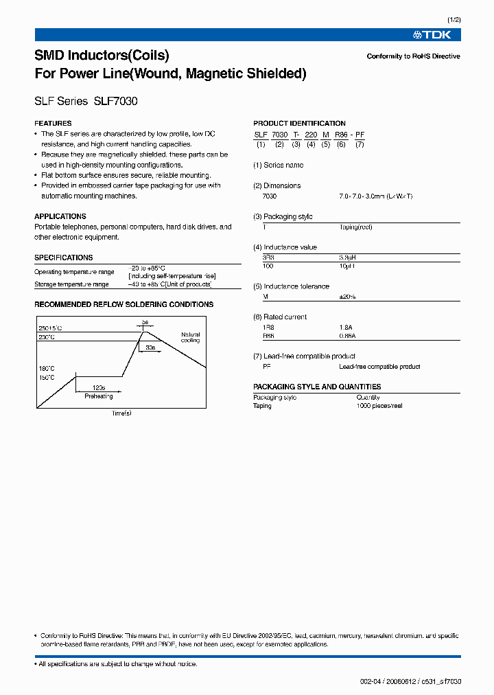 SLF7030T-470MR57-PF_6677862.PDF Datasheet