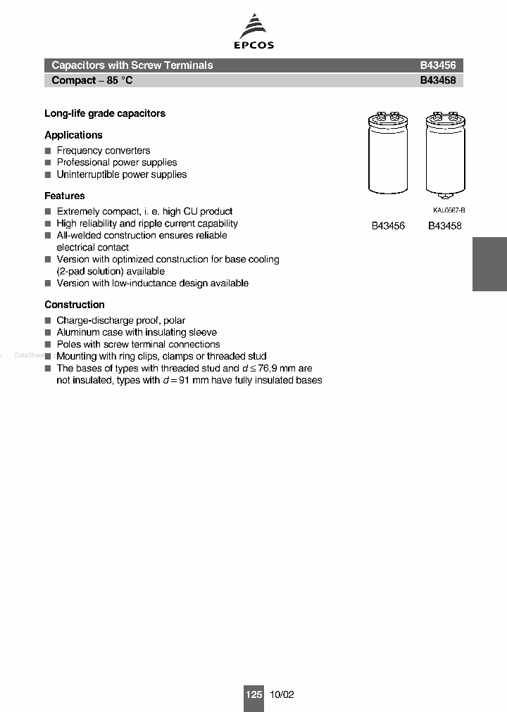 B43458_6889610.PDF Datasheet