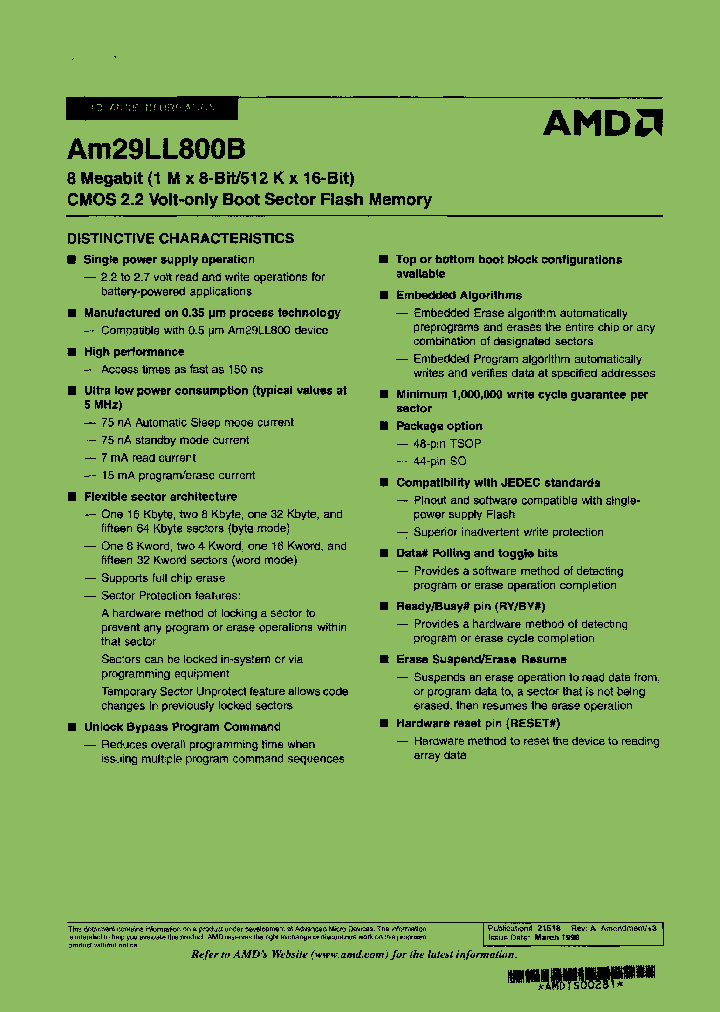 AM29LL800BT-150FC_6699463.PDF Datasheet