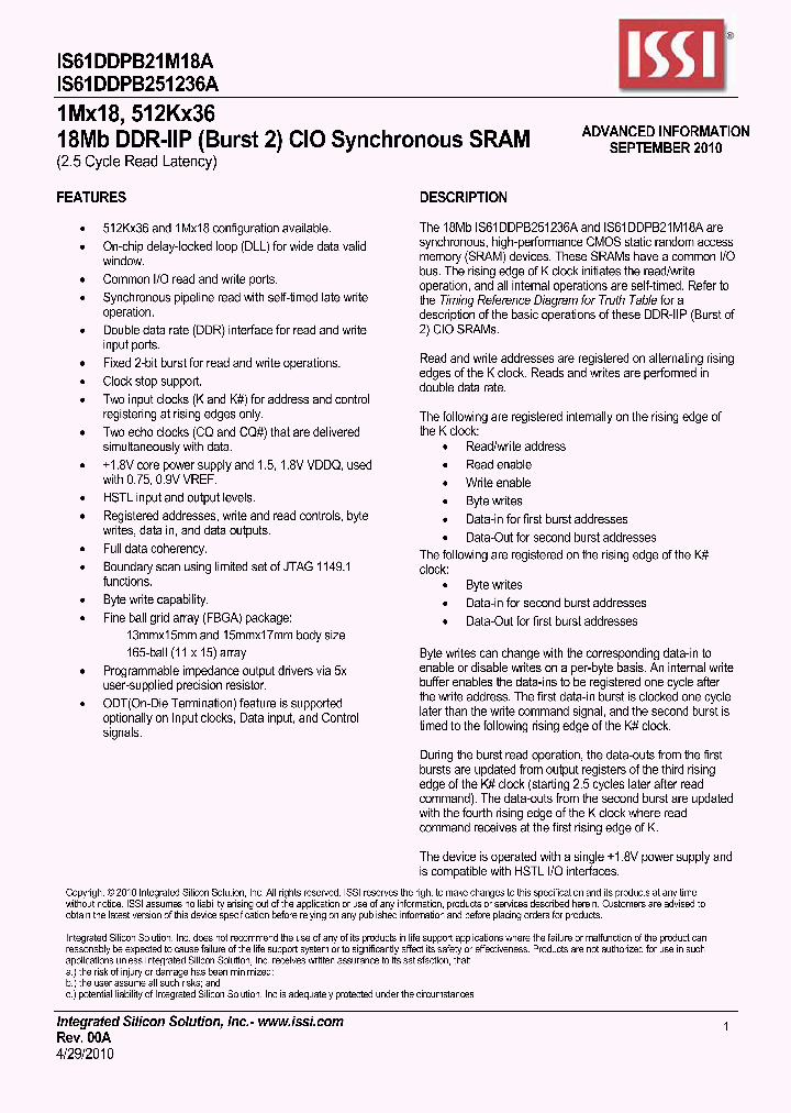IS61DDPB21M18A-550M3LI_6712226.PDF Datasheet