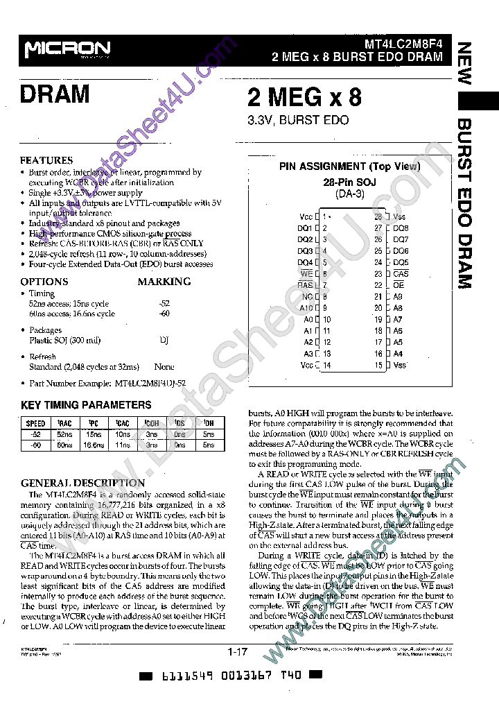 MT4LC2M8F4_6934046.PDF Datasheet