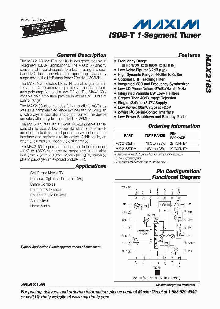 MAX2163ETI_6732889.PDF Datasheet