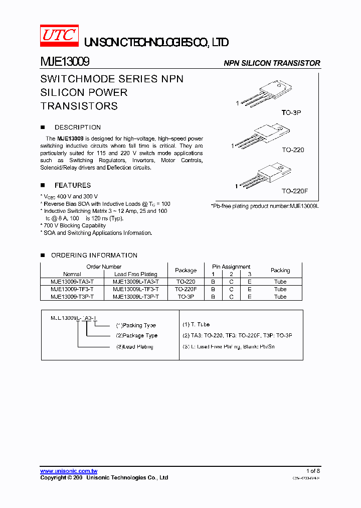 MJE13009-T3P-T_6738642.PDF Datasheet