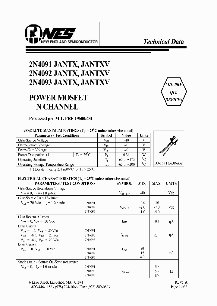 JANTX2N4092_6761438.PDF Datasheet