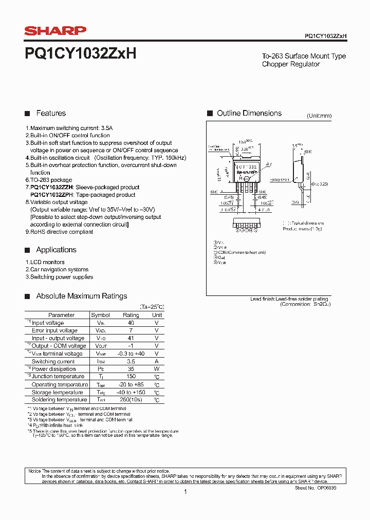 PQ1CY1032ZXH_6763235.PDF Datasheet