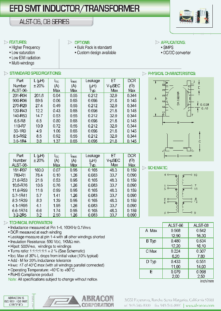 ABRACONCORP-ALST-06-50-1R0-M_6765434.PDF Datasheet