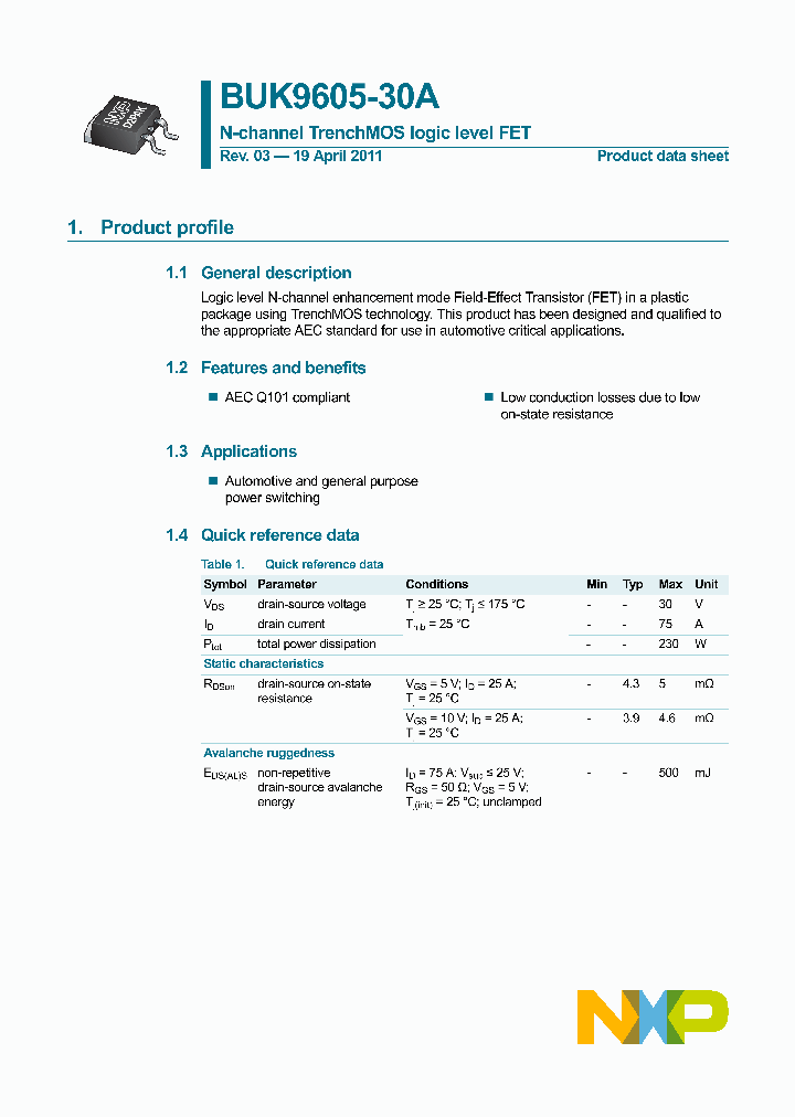 BUK9605-30A_6778948.PDF Datasheet