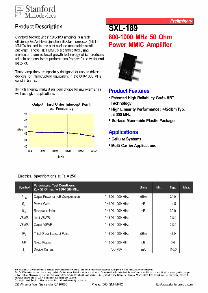 SXA-189-TR1_6783102.PDF Datasheet