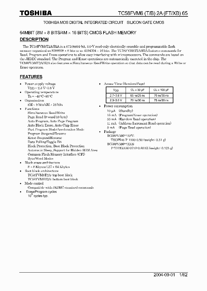 TC58FVM6B2AFT65_6794878.PDF Datasheet