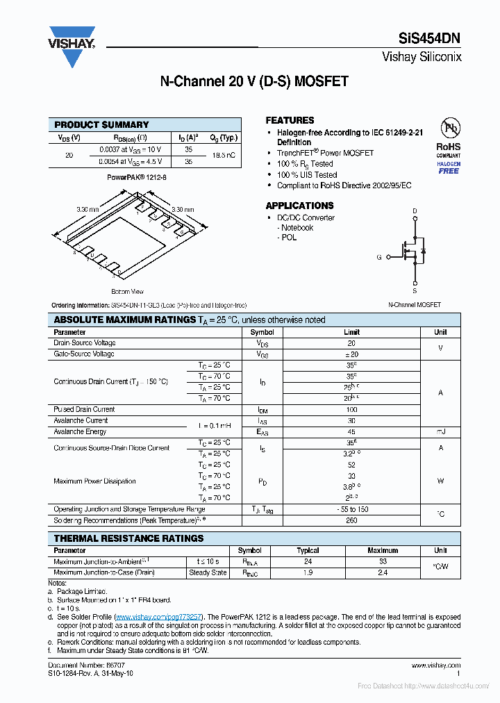 SIS454DN_6945553.PDF Datasheet