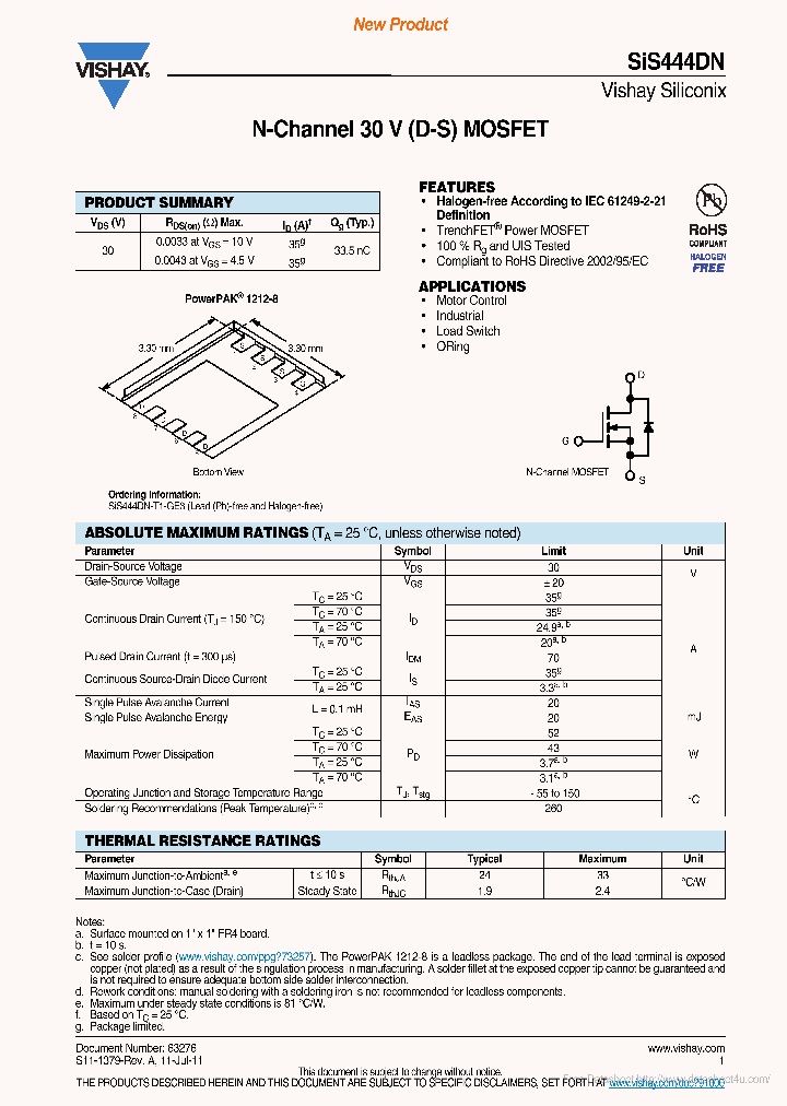 SIS444DN_6945552.PDF Datasheet