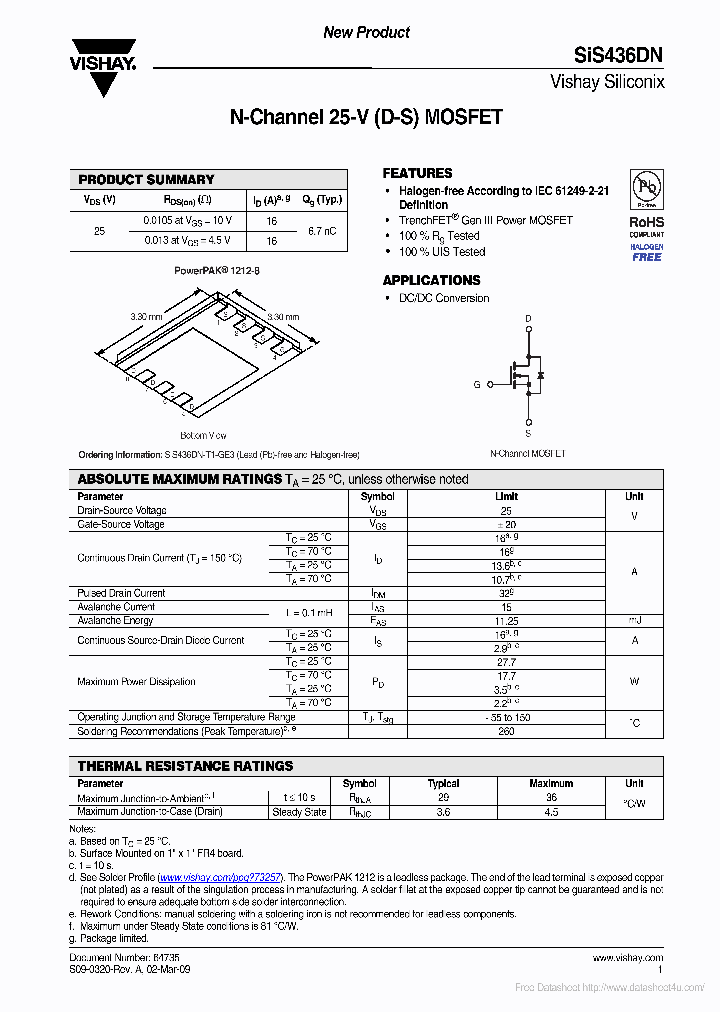 SIS436DN_6945549.PDF Datasheet