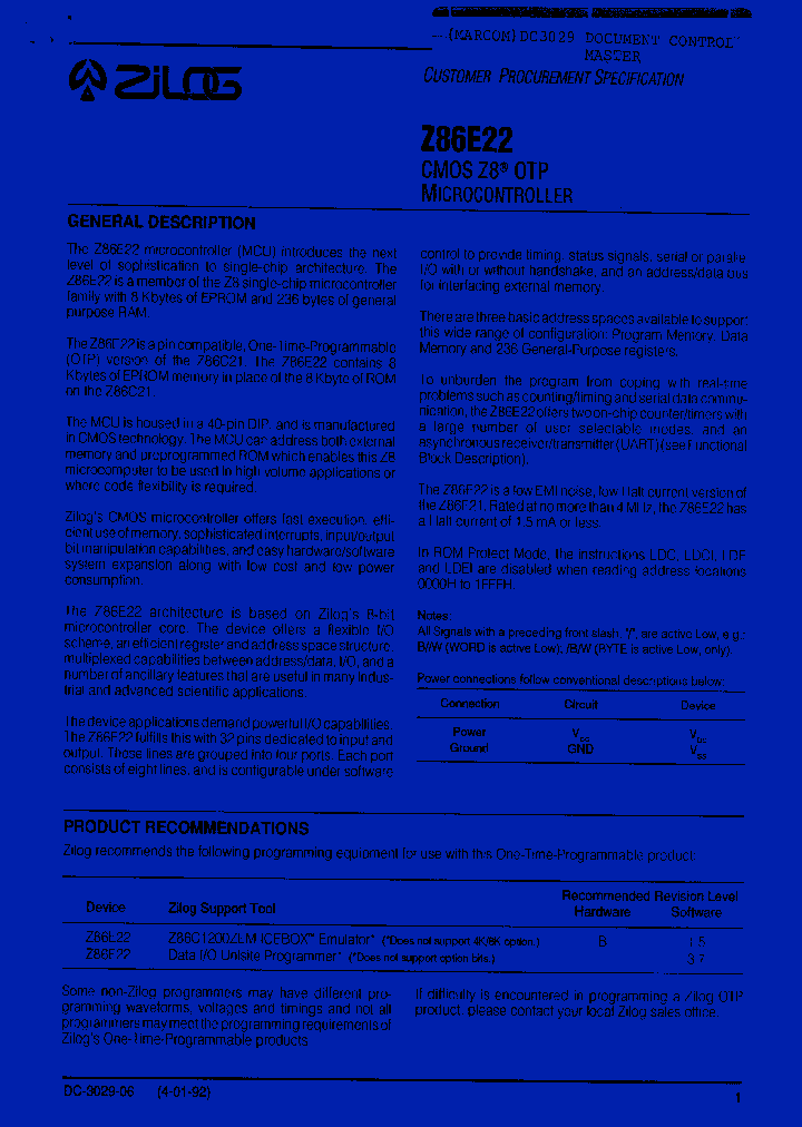 Z86E22_6947453.PDF Datasheet