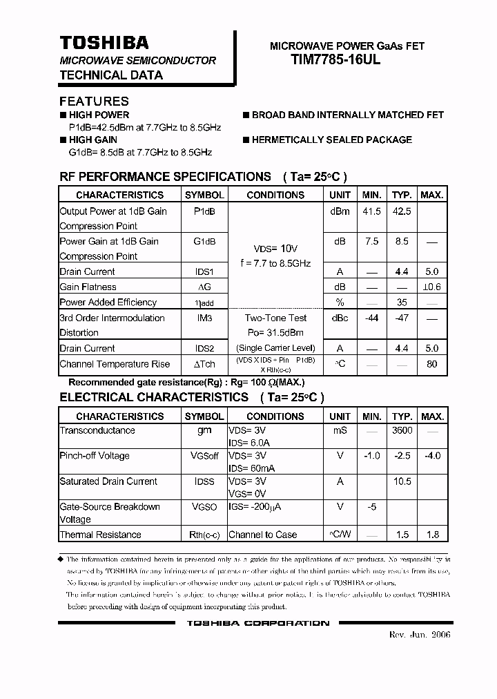 TIM7785-16UL_6813319.PDF Datasheet