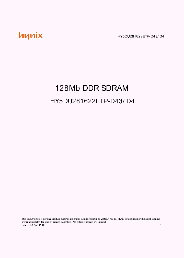 HY5DU281622ETP-D4_6848022.PDF Datasheet