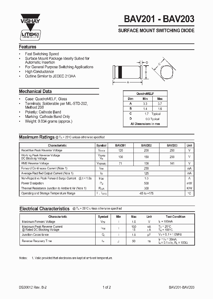 BAV201_6870111.PDF Datasheet