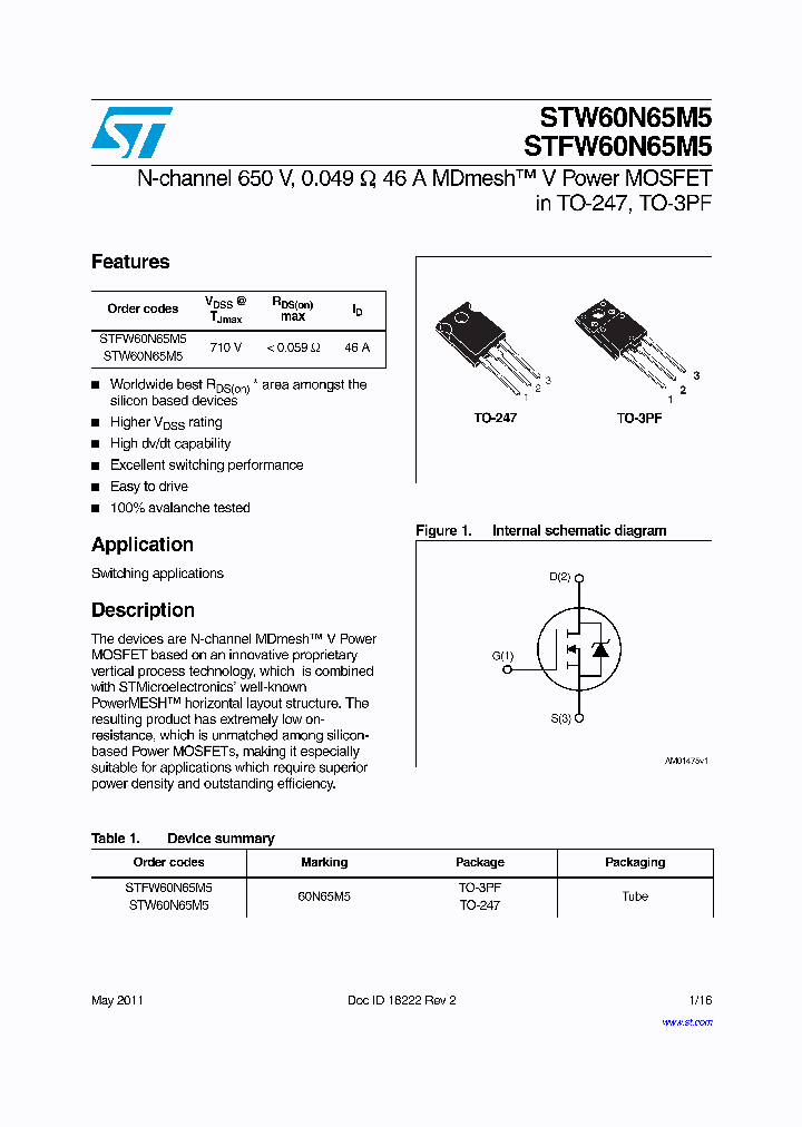 STW60N65M5_6954838.PDF Datasheet
