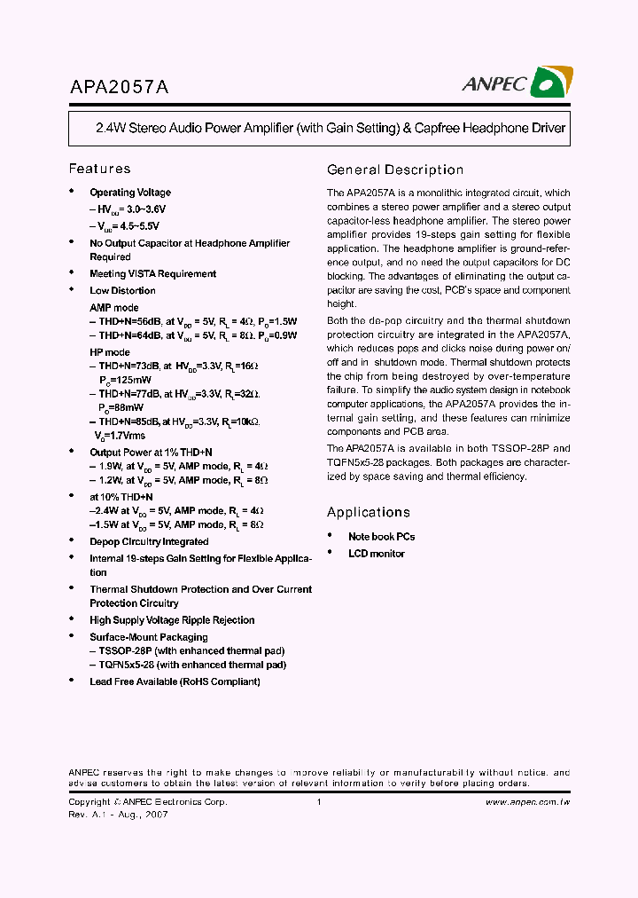 APA2057AQBI-TRL_6890394.PDF Datasheet