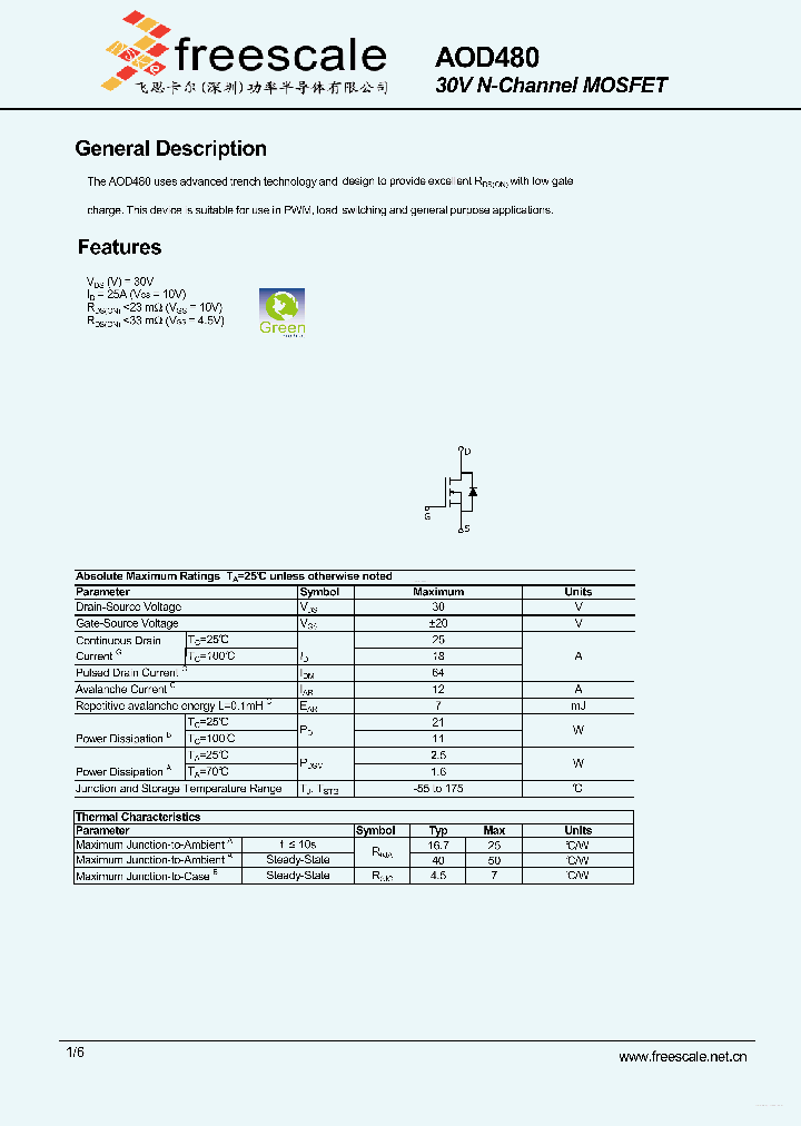 AOD480_6958212.PDF Datasheet