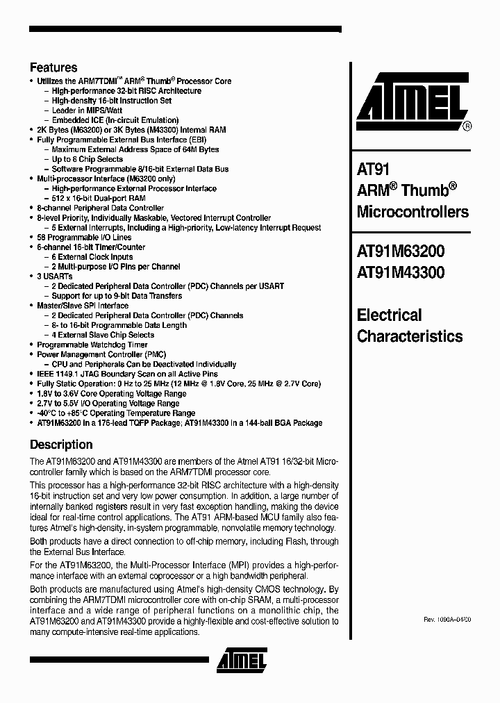 AT91M63200-12AL_6908720.PDF Datasheet