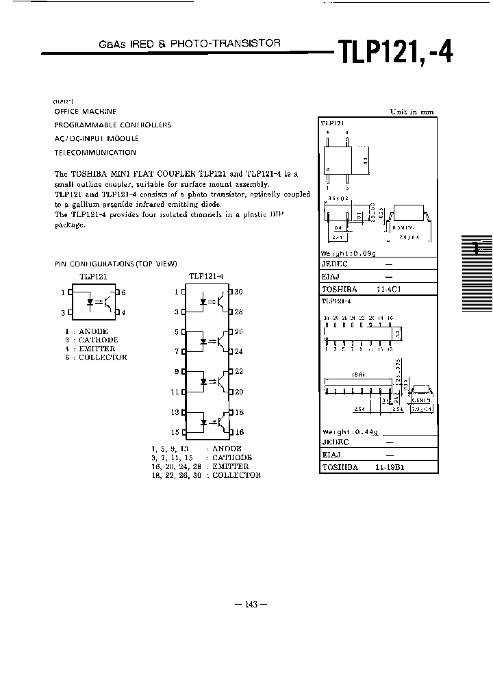 TLP121D4-GR-TPR_6909316.PDF Datasheet