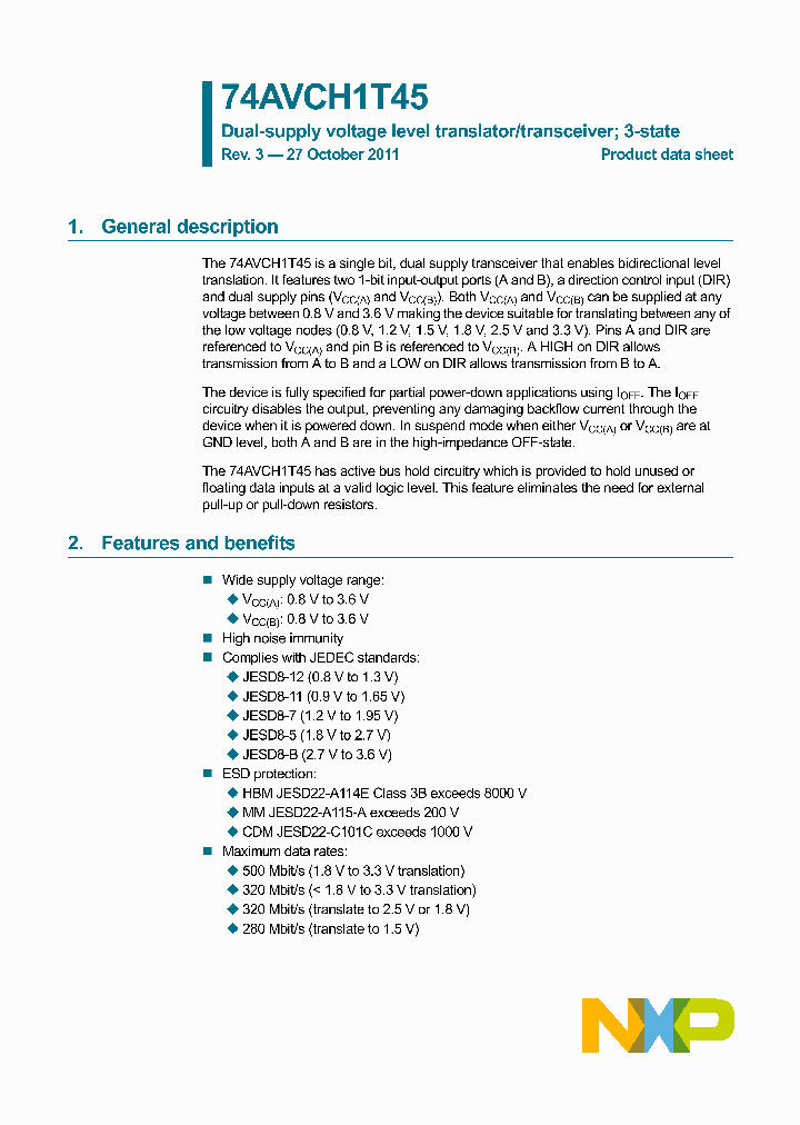 NXPSEMICONDUCTORSNV-74AVCH1T45GN_6926039.PDF Datasheet