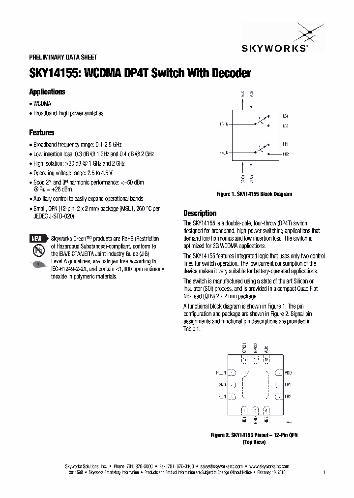 SKYWORKSSOLUTIONSINC-SKY14155_6953333.PDF Datasheet