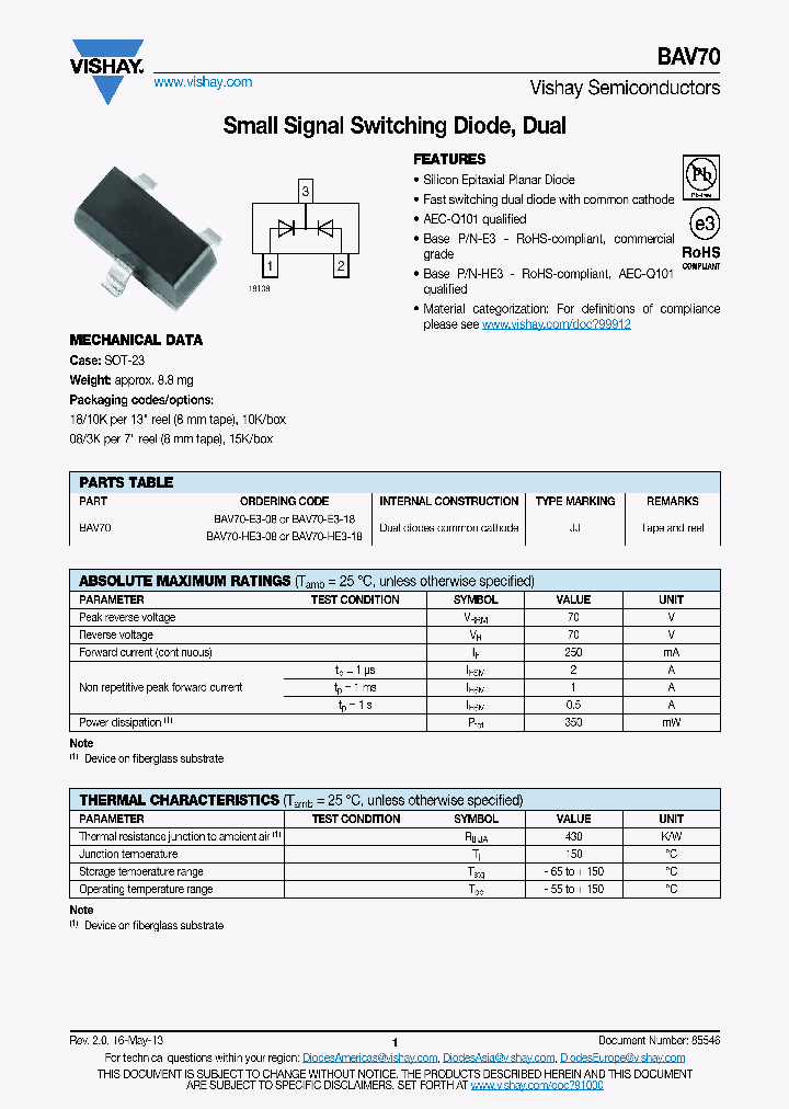 BAV70-V-G-18_6962967.PDF Datasheet