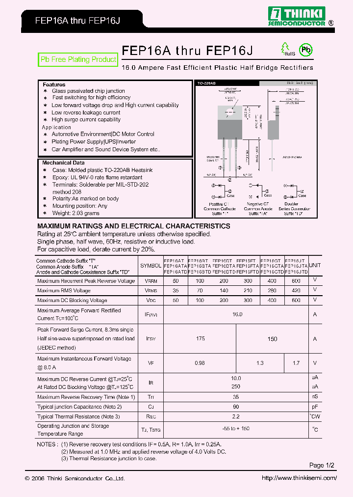 FEP16ATA_6963378.PDF Datasheet