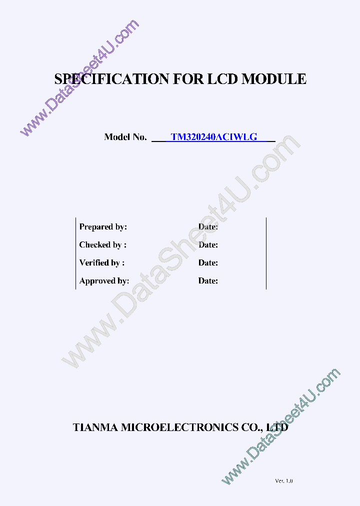 TM320240ACIWLGSPEC_6965415.PDF Datasheet