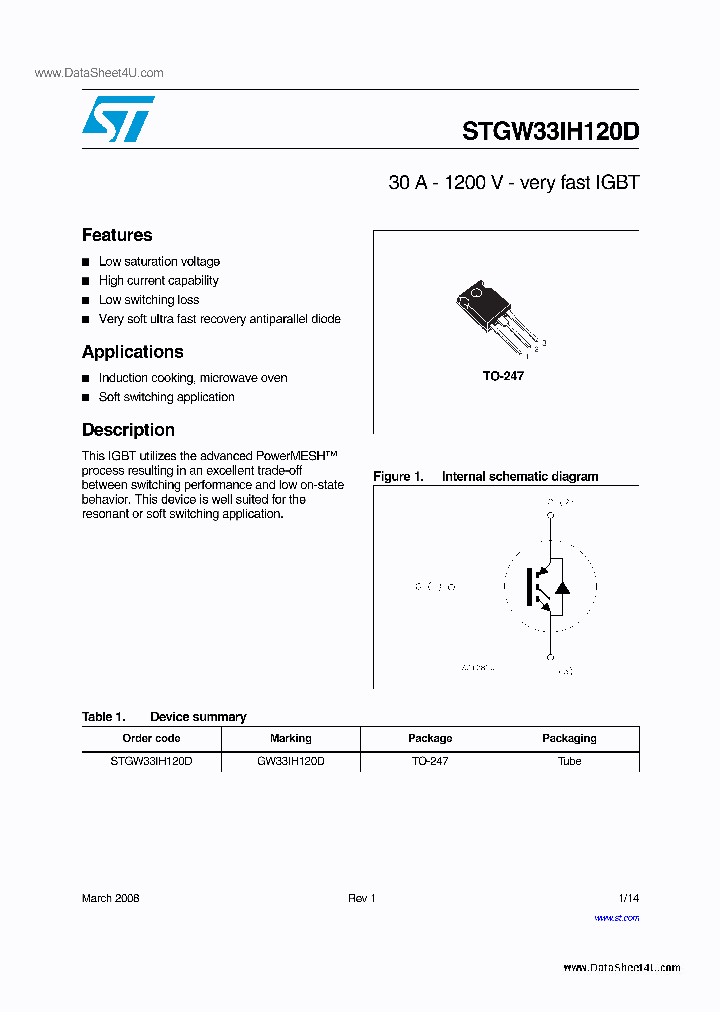 STGW33IH120D_6975896.PDF Datasheet