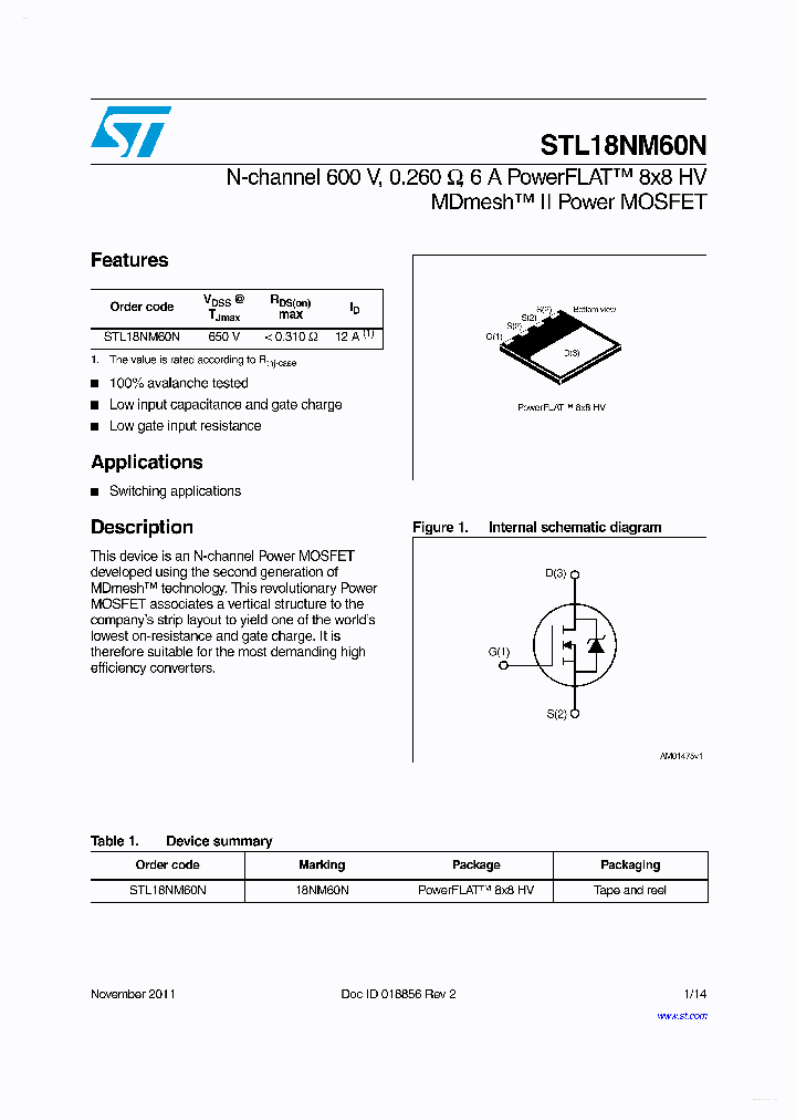 STL18NM60N_6978946.PDF Datasheet