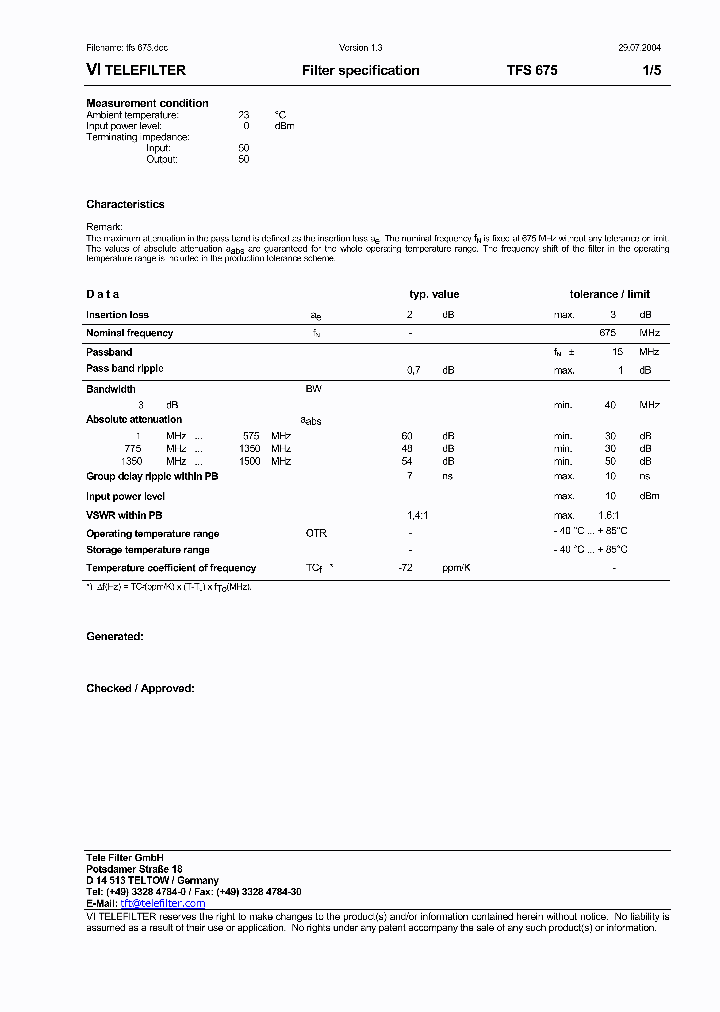 TFS675_6981315.PDF Datasheet
