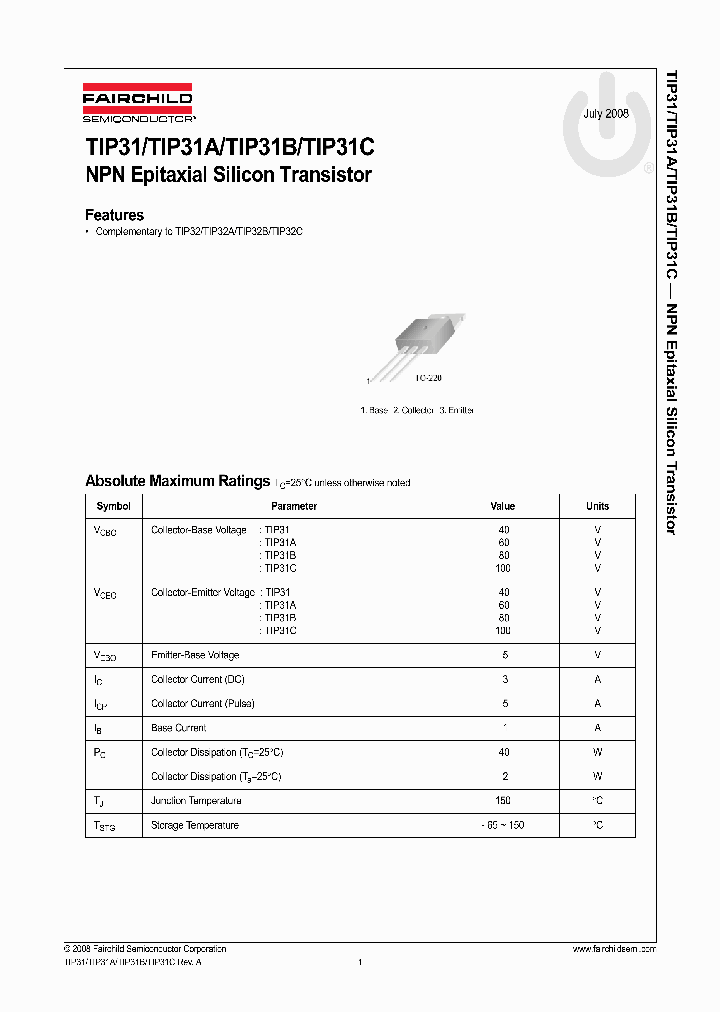 TIP31_6982609.PDF Datasheet