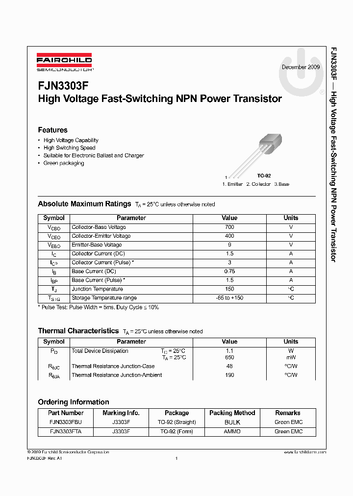 FJN3303FBU_6991100.PDF Datasheet