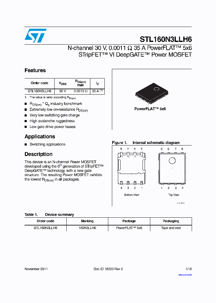 STL160N3LLH6_6992653.PDF Datasheet