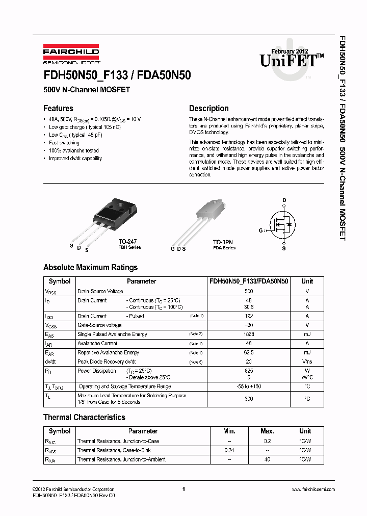 FDA50N5012_7032813.PDF Datasheet