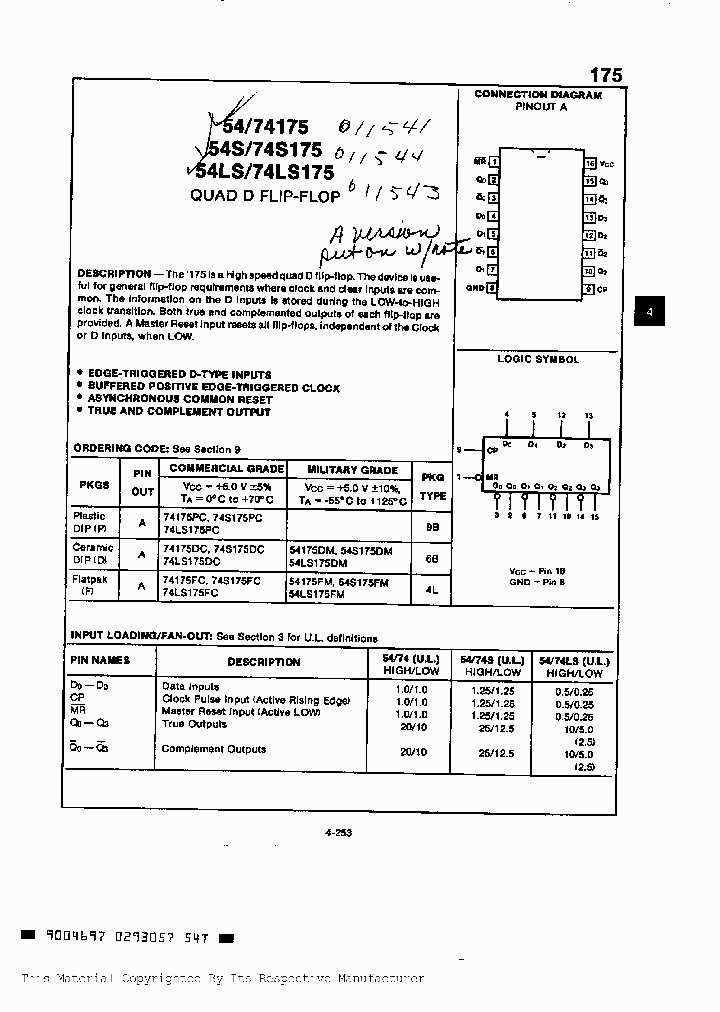 74LS175PC_7062329.PDF Datasheet