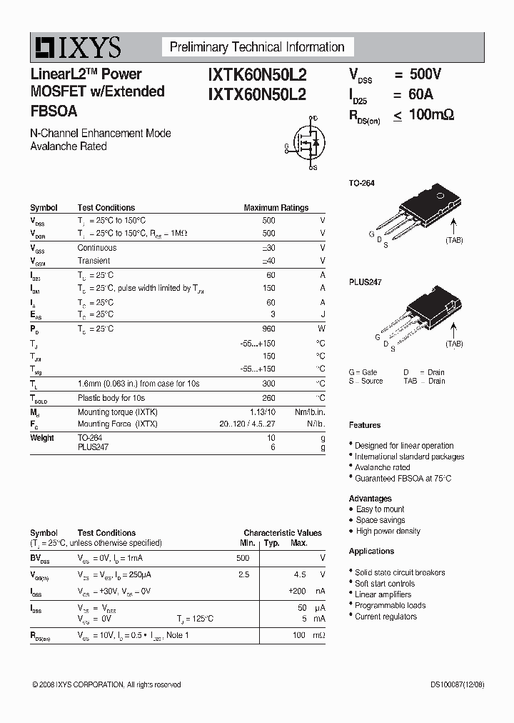 IXTX60N50L2_7097278.PDF Datasheet