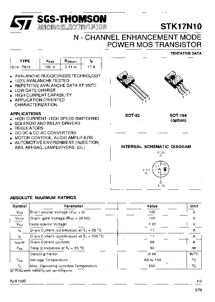 STK17N10SOT-194_7084778.PDF Datasheet