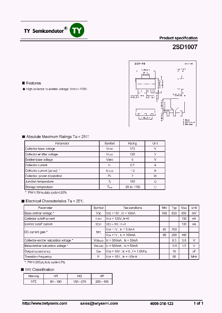 2SD1007_7100395.PDF Datasheet