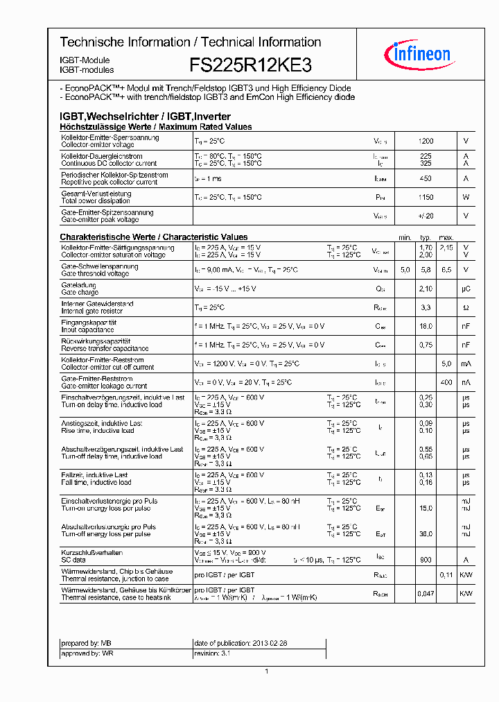 FS225R12KE3_7164113.PDF Datasheet