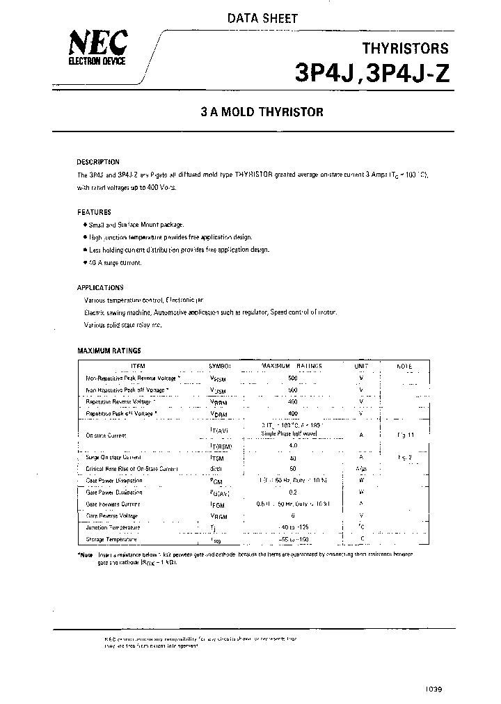 3P4J-Z-E1_7194243.PDF Datasheet